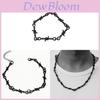 Gothic Cross Moth Pendant Necklace With Alloy Chain For Punk Style Womens Party Accessory