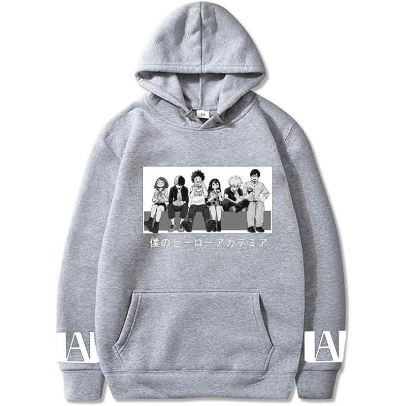 Japanese Animation My Hero Academy Hoodie Men's and Women's Harajuku Pullover Street Wear Unisex Autumn Winter Sweater