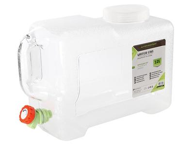 Water Container 12L with Plastic Valve, Transparent