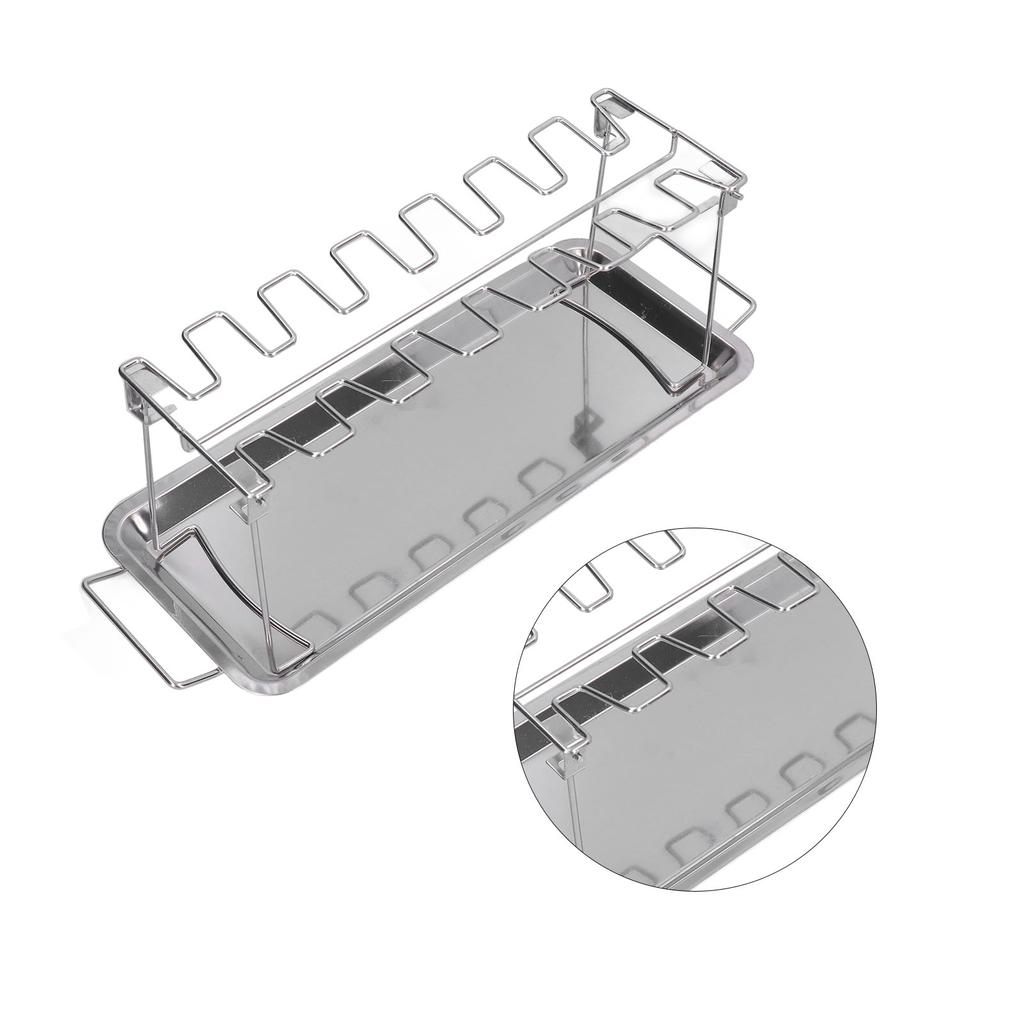 Chicken Wing Leg Rack Stainless Steel Foldable BBQ Rack Portable Grill Holder for Outdoor