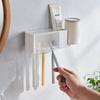 KM.1002 Multi-Functional Adhesive-Free Toothbrush Holder and Toothpaste Storage Box