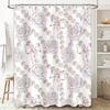 Elegant Floral Shower Curtain Set Lavender Rose Design For Bathroom Decor Home Decoration Waterproof Fabric Shower Curtains With