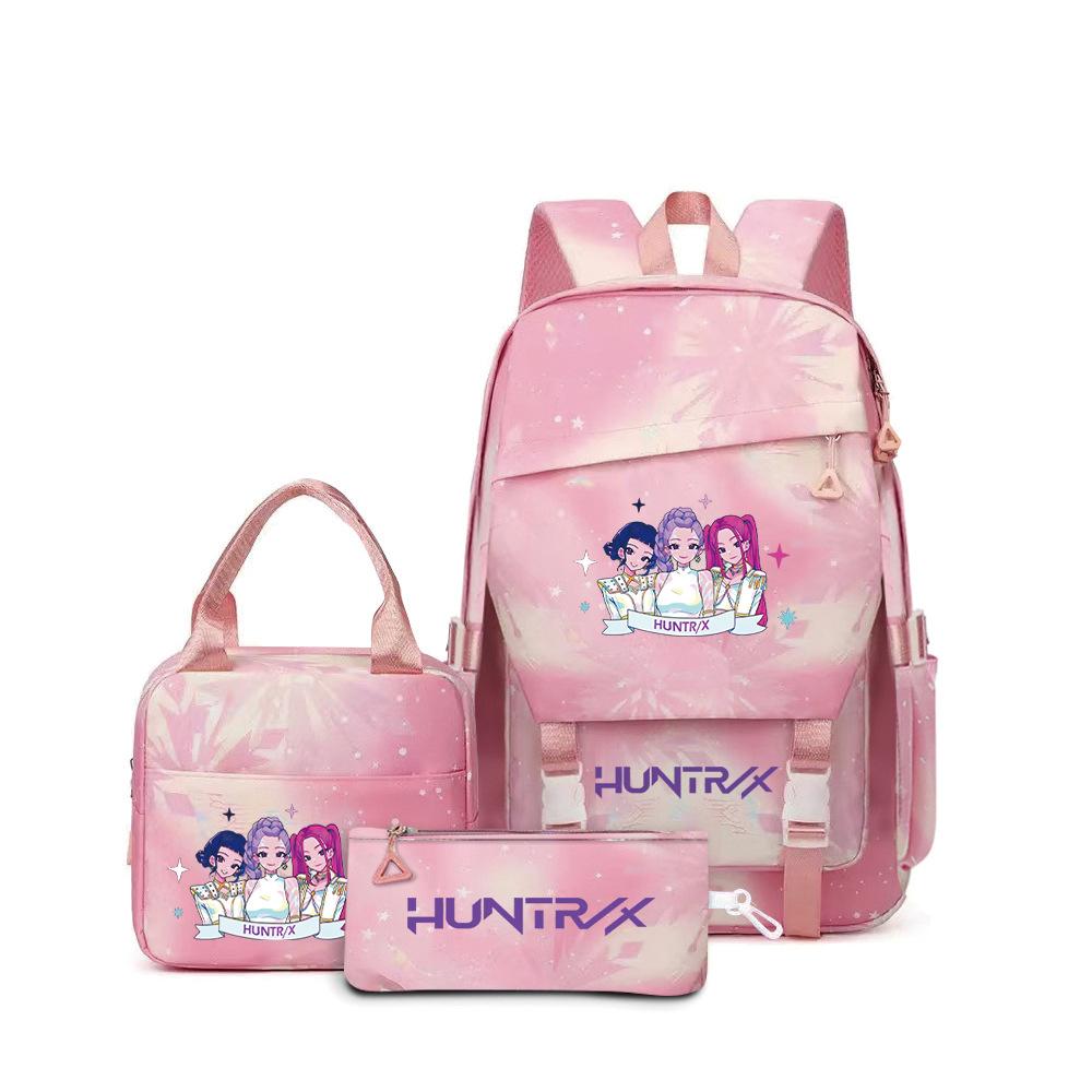Witch Hunter Kpop Three-Piece Backpack Large Capacity Student Schoolbag Cartoon Backpack Ship according to the picture