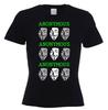 Anonymous Mask T-Shirt - Guy Fawkes V for Revenge Disobey Hacker - S Alla-