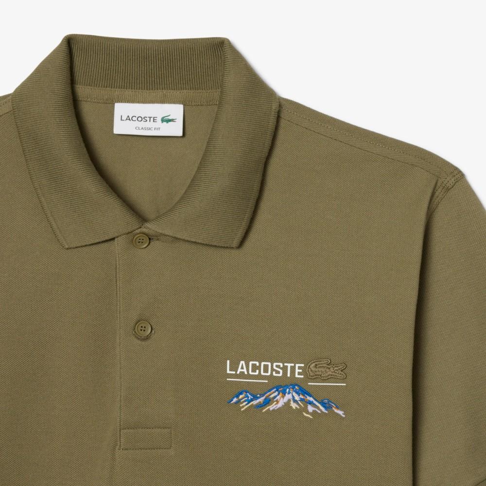 [Lacoste] Men's Mountain Graphic Short-Sleeve Polo Shirt PH5821-55NE9F