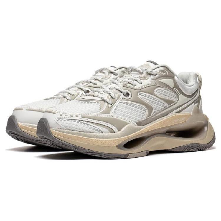 Li Ning Exceed Infinity Abrasion Resistant Breathable Low top Sports Casual Shoes Women's White Gray AZGT004-2