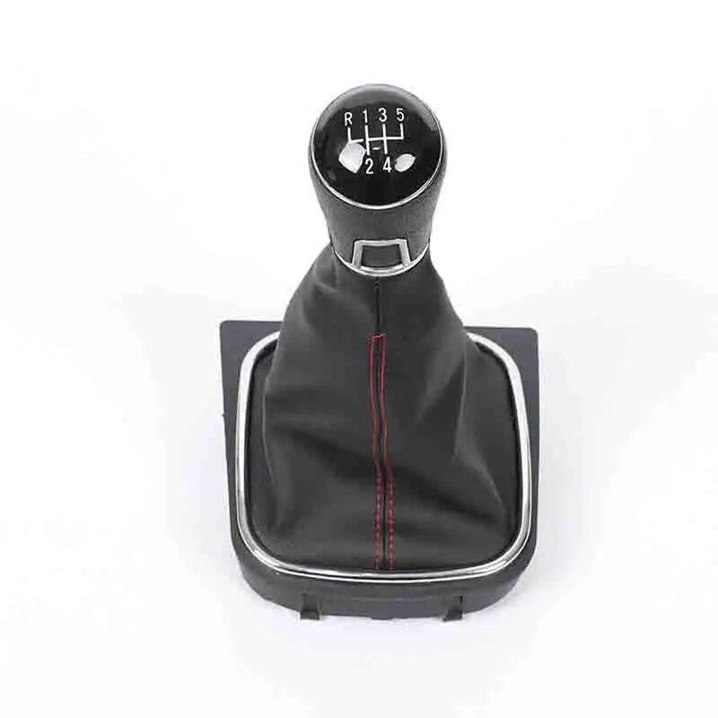 5 6 Speed Car Gear Stick Shift Knob Boot for VW Golf Rabbit Jetta MK5 MK6 2004 2005 2006 2007 2008 2009-2013 2014 Accessories