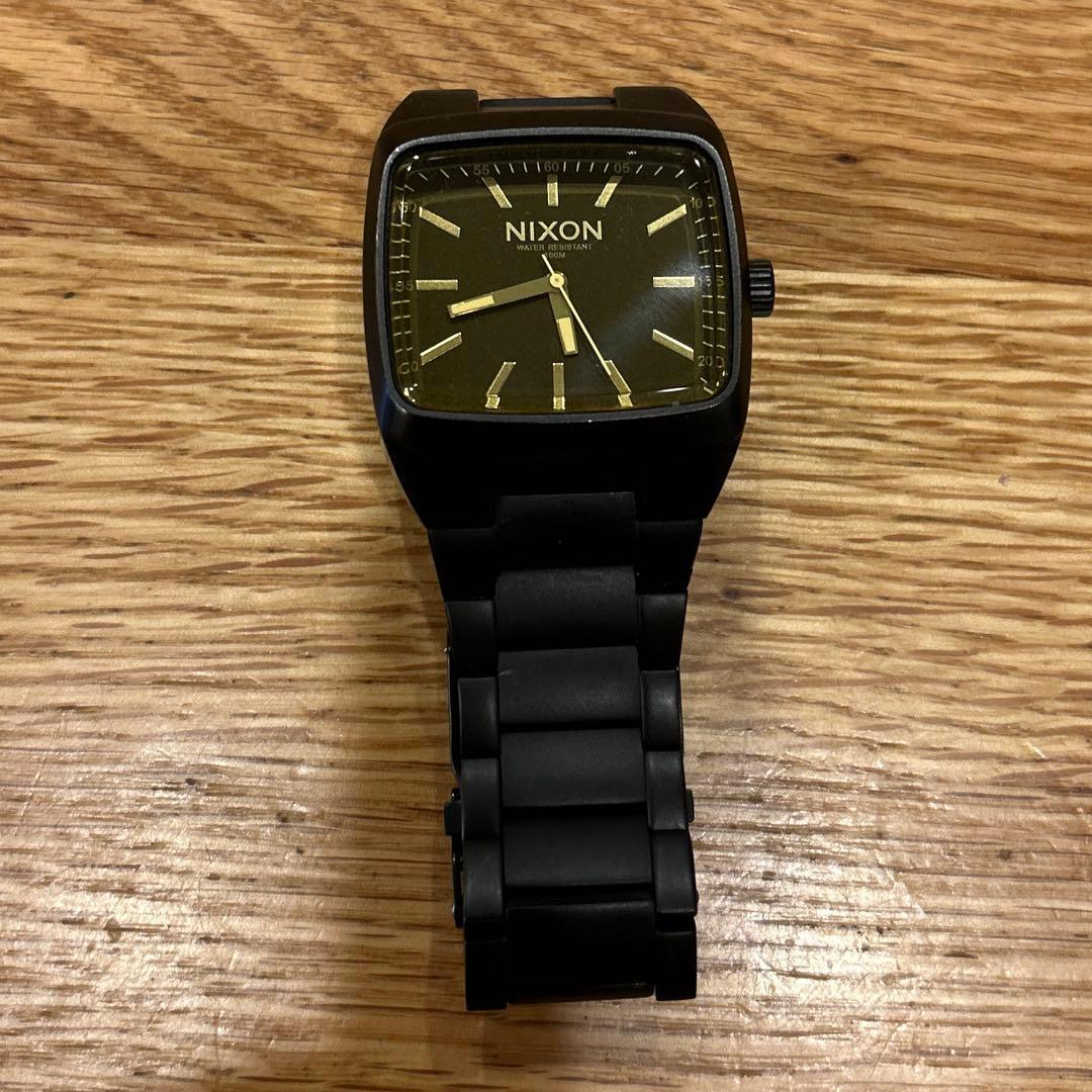 Used NIXON THE MANUAL Black Watch Quartz Stainless Steel Men s