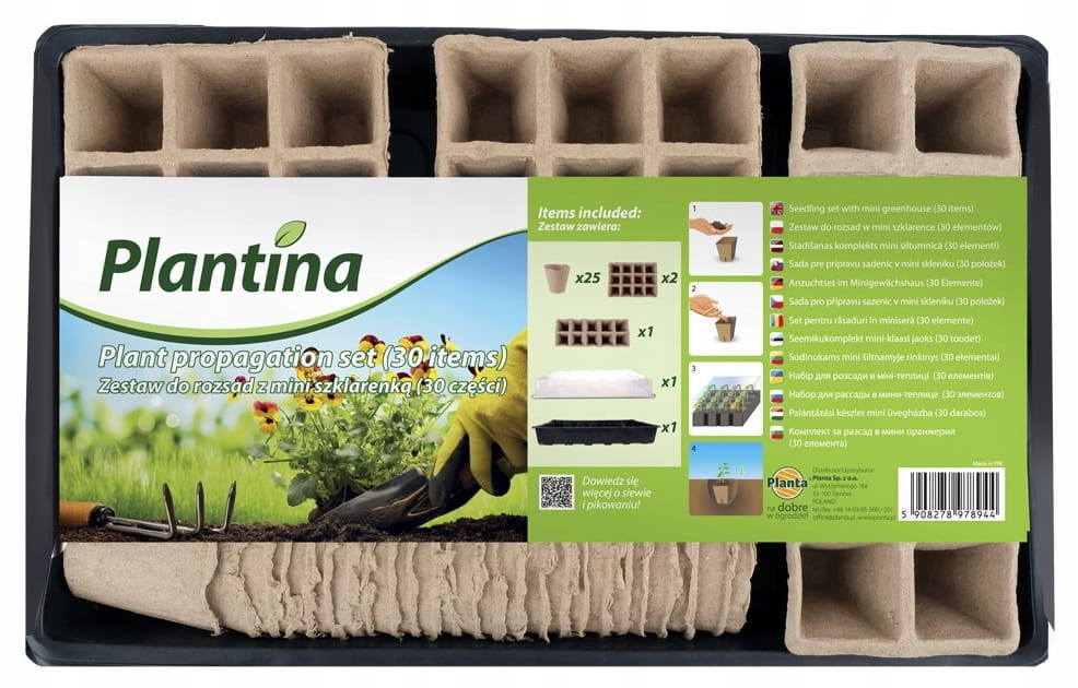 Mini greenhouse seedling set, 30 pieces