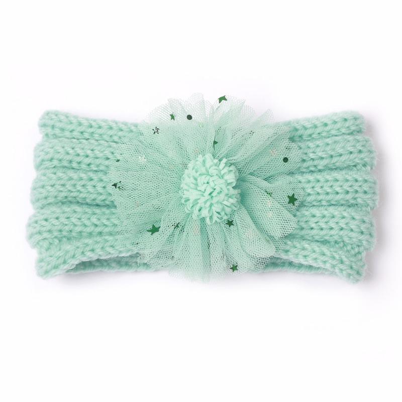 New Children's Winter Warm Headband, Cute Baby Creative Flower Headscarf, Baby Knitted Headband