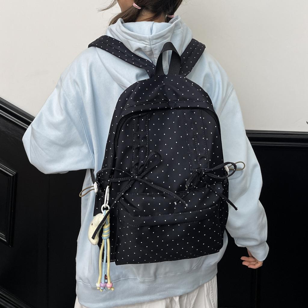 Schoolbag Schoolbag Female College Student Simple Cute Girl Backpack Junior High School Girl Small Fresh Backpack Air Cushion Strap