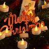 12 Count Clip  Flameless LED Tealight Realistic Flame  Decoration For Vases Tables  Reusable Battery Candle