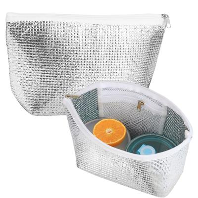 KASELIN Kleine Kühltasche Aluminium Kühlbeutel Design Kühltasche Aluminium Lunchtasche Fach für Kühlakku Lunchtasche Kühltasche Kleine Lunch Reisbällchen Box