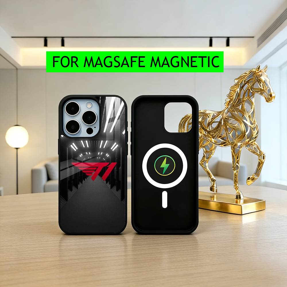 Cool T1 Korean eSports design Phone Case For iPhone17,16,15,14,13,12,11 Plus,Pro Magnetic For Magsafe Wireless Charging