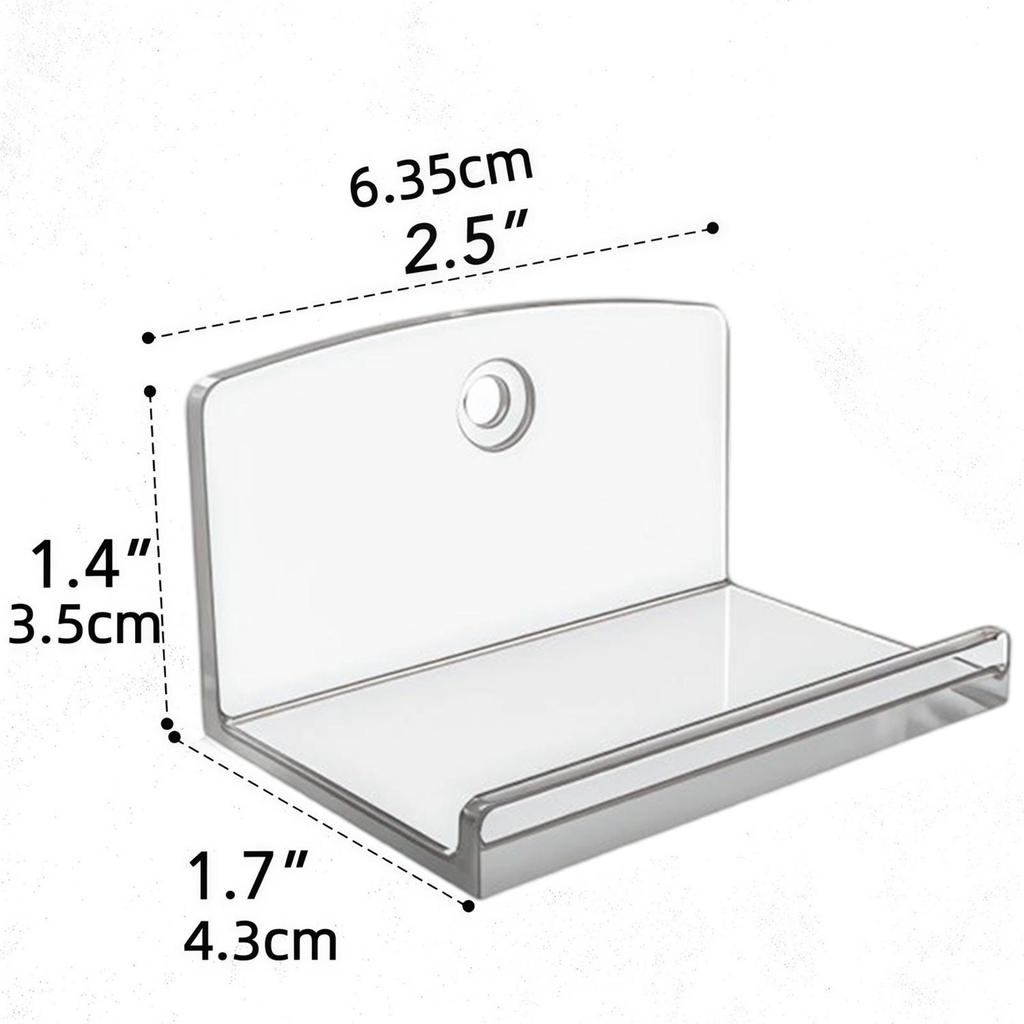 4 Stück Schwarzes Vinyl-Schallplatten-Display-Rack Wand-Acryl-Schallplattenregal Klebende Schallplatten-Wandhalterung Geeignet für 1LP und 2LP Schallplatten
