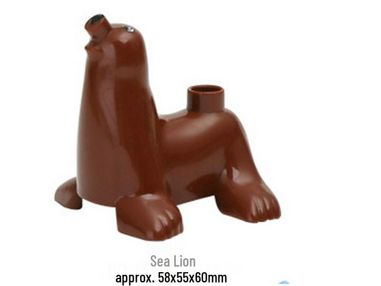 Gegele Lego-Compatible Building Blocks: Large Particles & Small Animal Accessories - Ocean, Zoo, Dinosaur Educational Toys
