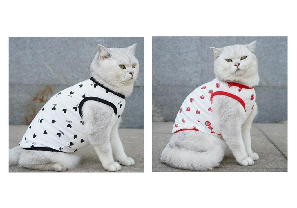 Summer Sleeveless Cat Vest - Lightweight Anti-Shedding Cotton for Ragdoll & Blue Cats