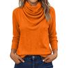 Maglione Casual da Donna a Collo Alto con Maniche Lunghe e Colore