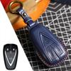 Luxury Leather Car Key Case Cover For Changan 4 Button Unit CS75 X7 Cs55 Cs75plus Keychain Holder Fob Box Keyring Shell Bag