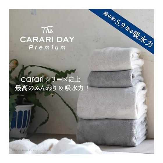 Carari Face Towel Microfiber PREMIUM with 5.9x Water Absorption Power Gray Set of 1 Quickly Absorbs Water Between the Fibers Quick Drying Marshmallow