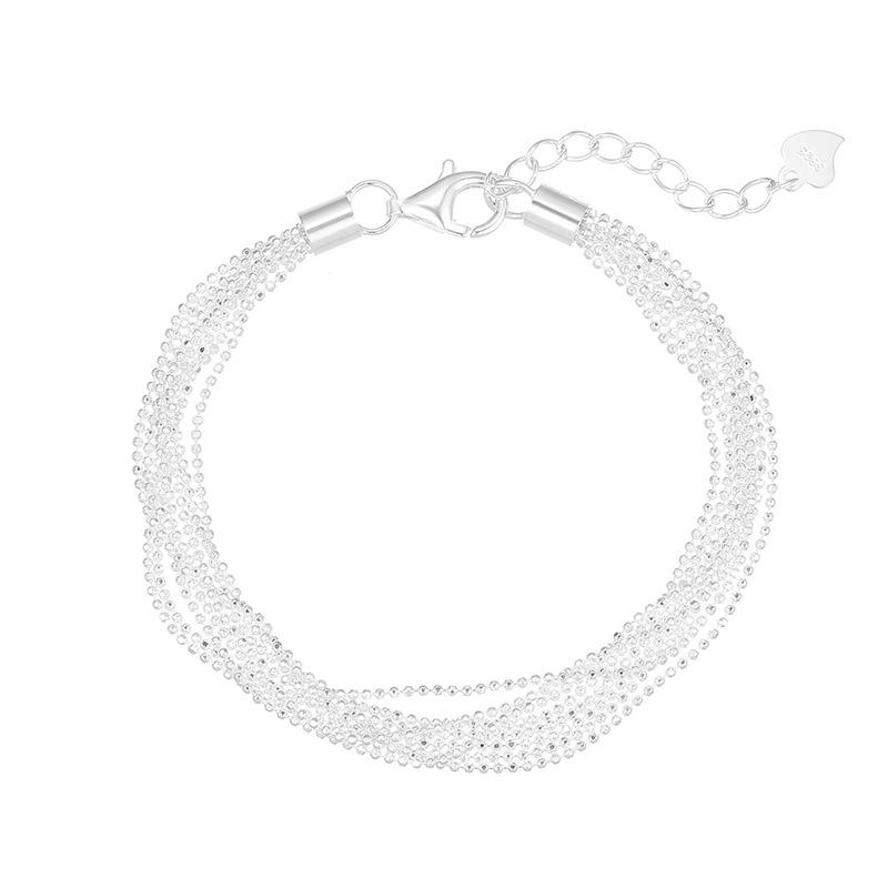 Cui Yan S925 Sterling Silver Waterfall Bracelet - Korean Style Light Luxury Gift for Women and Best Friends