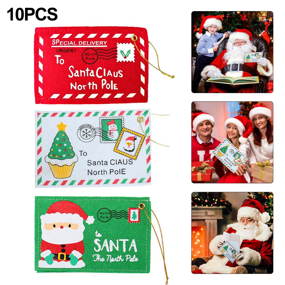 High Quality Christmas Envelopes Pack of 10 with Hanging Rope for Cards