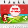 Cartoon Little Red Riding Hood Backdrop Girl Birthday Decorations Party Supplies Baby Shower Banner Photo Shoot Props Kids Gifts