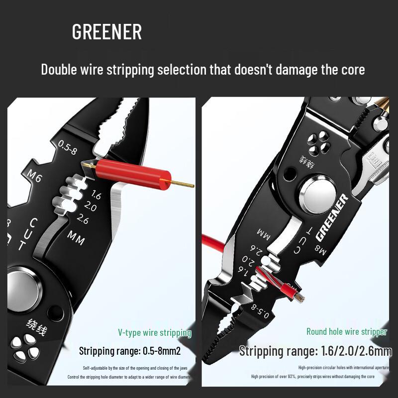 Greener 12-in-1 Foldable Multifunctional Wire Stripper