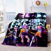 K-Pop-Demon-Hunters Blanket Hot Anime Flannel Blanket Fan Gift Suitable for Home Leisure Camping Travel Multifunctional Blanket1