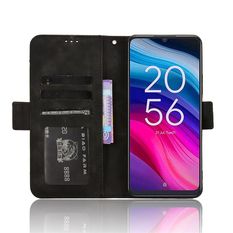 TCL 50SE Phone Leather Flip Case with Multi-Card Slots for TCL 505 4G/XE.