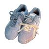 Cowhide version glacier blue thin-soled racing shoes soft-soled women's shoes summer new flat-soled white shoes