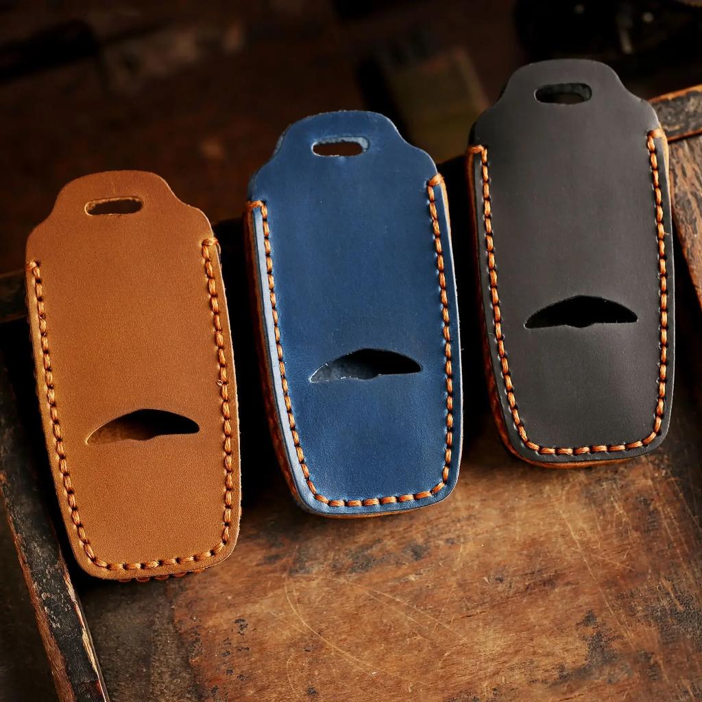 Fit for Genesis Key Case for Car GV70 Launce GV80/G90 Automobile Protective Case Package Genuine Leather Handmade Cover
