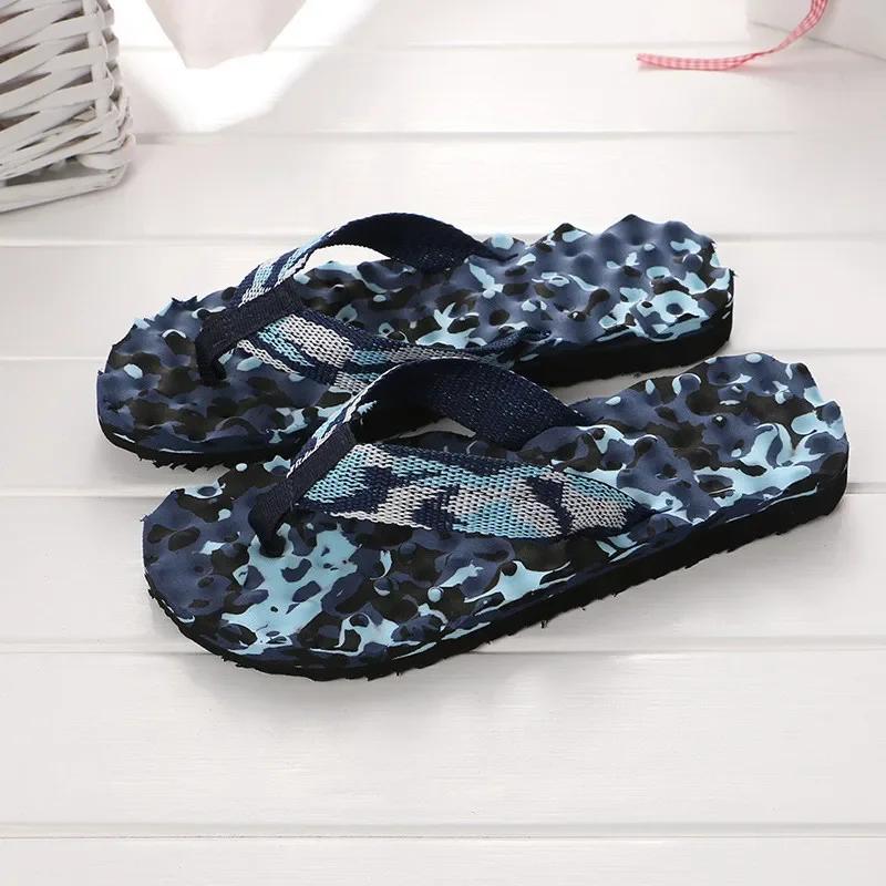Men Flip Flops Floor Flat Shoes Indoor Summer Home Slippers Male Massage Slipper Camouflage Comfortable Zapatillas de hombre