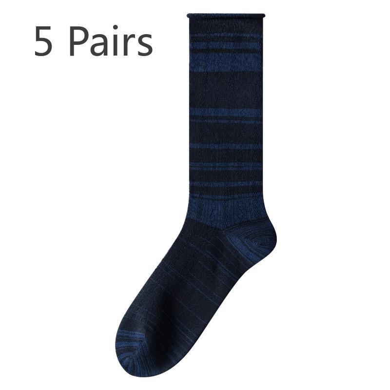 5 Pairs of Women's Summer Thin Cotton Anti Bacterial and Deodorant Stockings