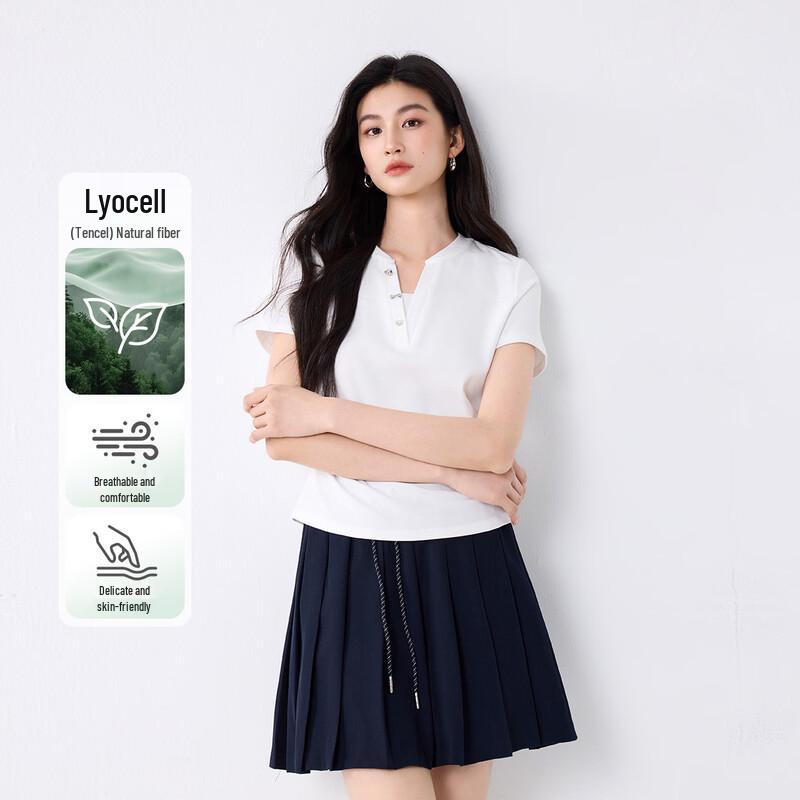 FivePlus Basic V-neck Short Sleeve T-shirt S