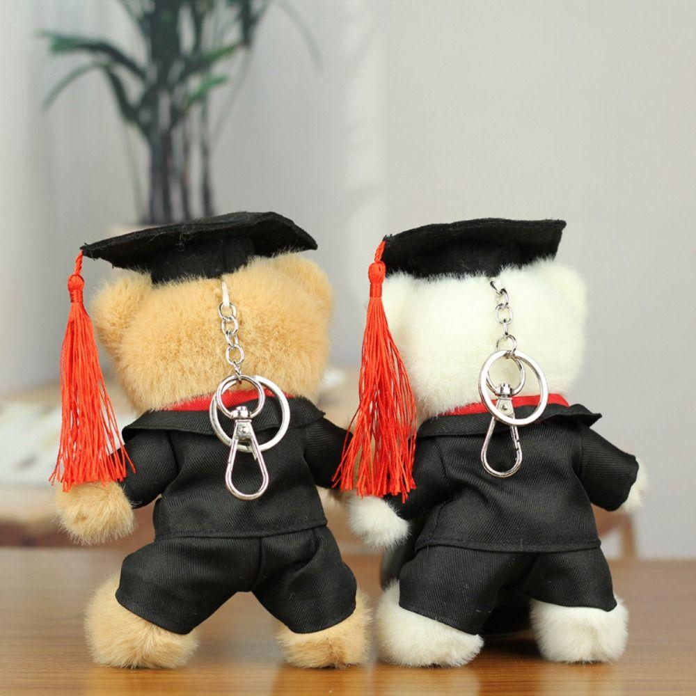 Pp Cotton Graduation Bear Doll With Doctor Hat Bear Animal Keychain  Boys Girls