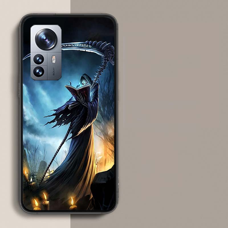 Tod Sensenmann Schädel Handyhülle Für Redmi Note 15 Pro 5G 14 13 12 Pro Plus 11 11T 11E 11S 10 Pro 10S 9 9S Hülle Handy Klar wi