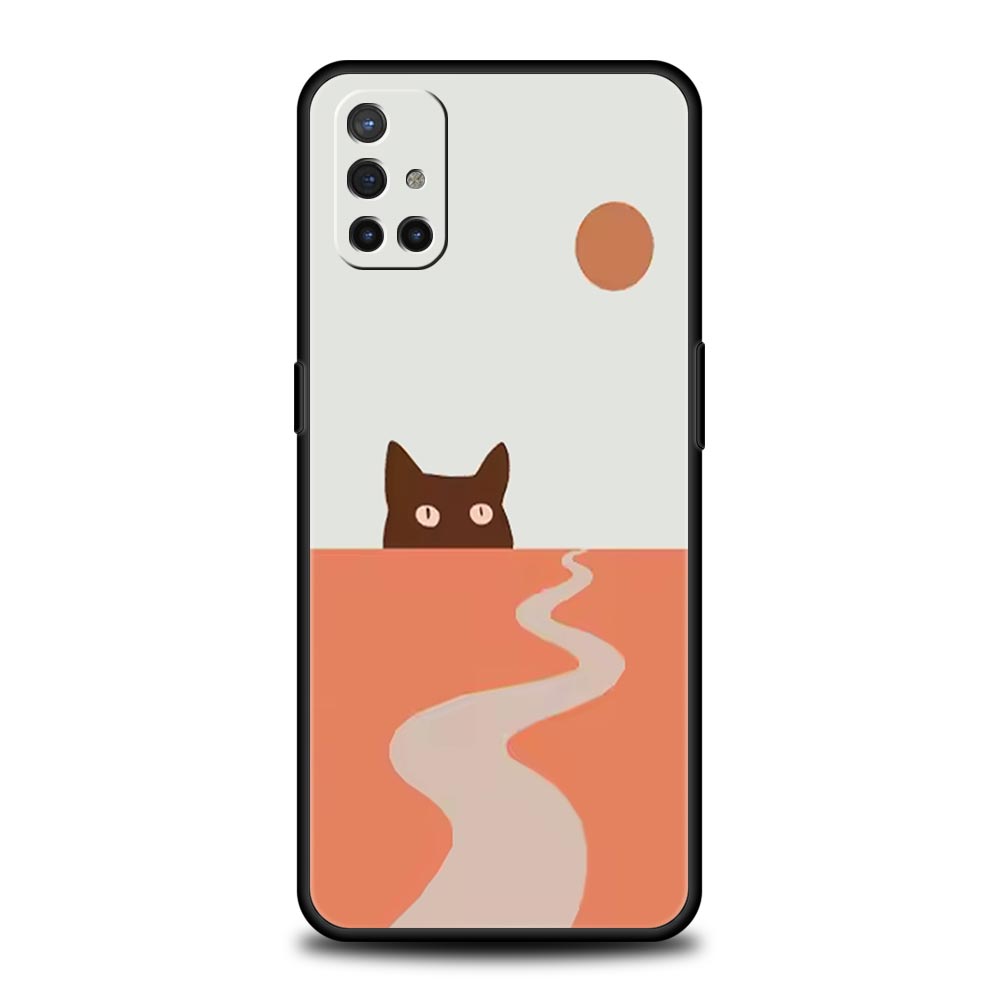 Cute Cat Phone Case For OnePlus 13 12 11 10 9 8 7T Pro 13R 12R 10R 9RT 8T Nord N200 N30 2T CE 2 3 5G Lite Soft Cover
