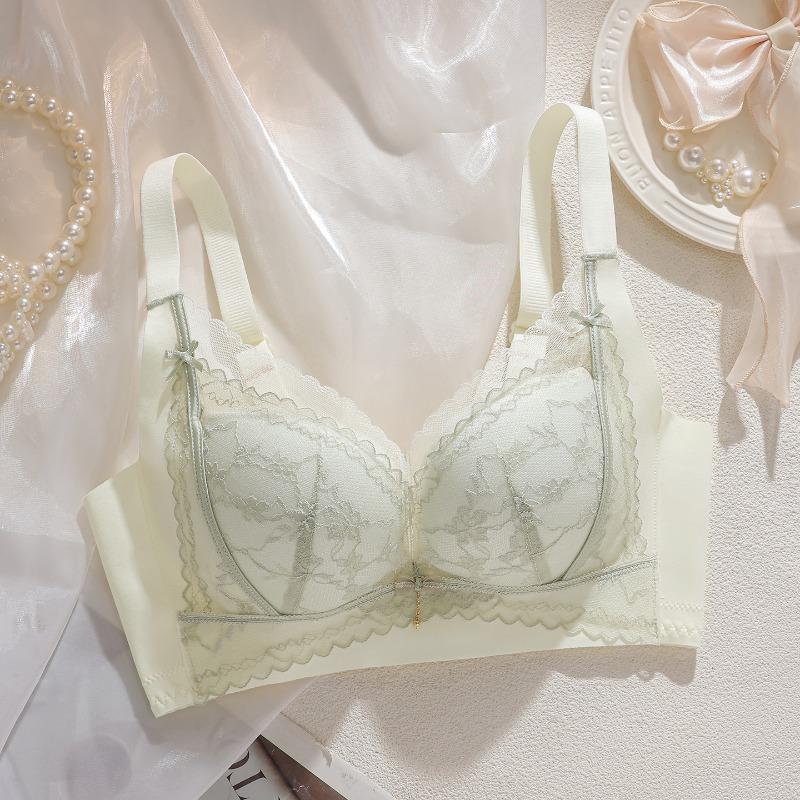 Women Floral Lace Comfortable Push Up Breathable Shaping Anti Slip Bra