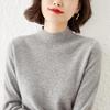 Autumn Winter Women Sweater Female Loose Cashmere Sweater Long Sleeve Bottom Knitted Sweater Half Turtleneck Sweaters Pullover