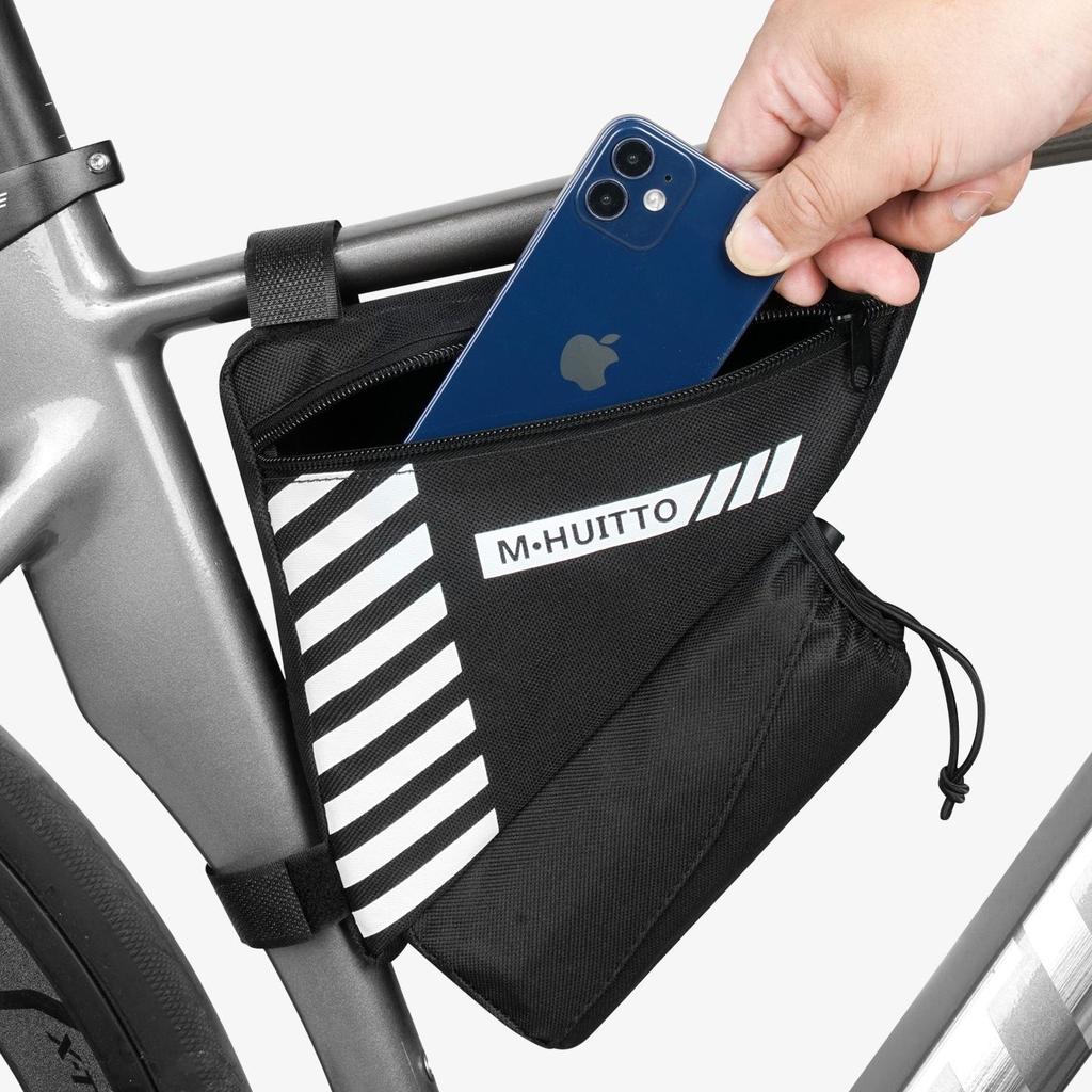 Waterproof Triangle Bicycle Tool Bag, Mountain Bike Front Beam Saddle Bag, Top Tube Cycling Gear Bag.
