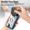 E4 for Samsung Galaxy S21 FE 5G Case Kickstand Leather Coated TPU Pattern Back Cover