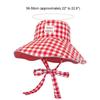 Plaid Fisherman's Hat Dual-Style Reversible Wear Wide Brim Sun Hats With Chin Strap Cute Pastel Plaid Beach Hat For Outdoor Trav
