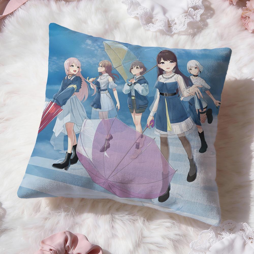 Аниме B-BanG D-Dream Its MyGO Наволочка Премиум Комфорт Двусторонняя Подушка - Дизайн Два в Одном для Любой Комнаты Салона Автомобиля 30cmx30cm