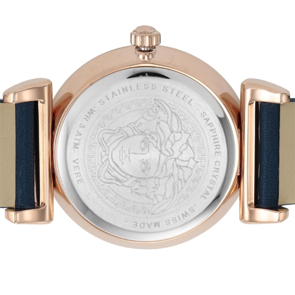 Uhr V-Motiv Blaues Zifferblatt Edelstahl Saphirglas Quarz 35MM Schweizer Uhr VERE01720 [Versace] V-MOTIF Damen [Artikel]