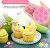 4Pcs Flower Silicone Molds Daisy Chrysanthemum Silicone Molds Small Flower Fondant Cake Chocolate Molds Polymer Clay Resin Mold for Cake Decoration