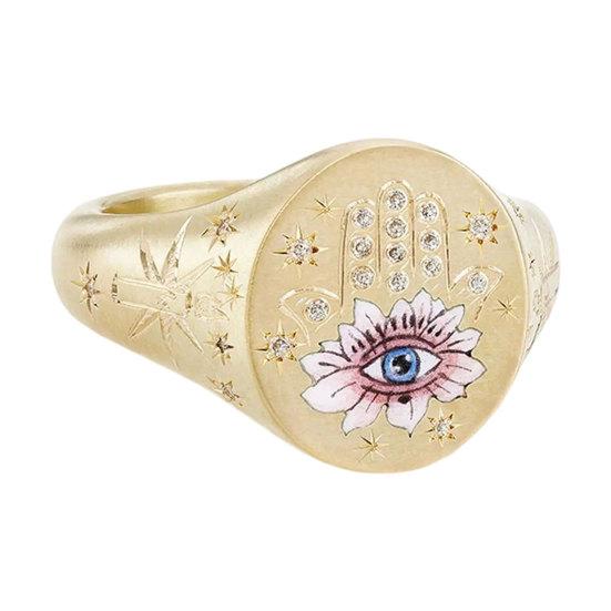 Butterfly Heart Pattern Versatile Finger Ring Titanium Steel 1 Pc