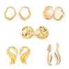 SHIXIN 5 Styles New Trendy Metal Gold Color Geometric Stud Earrings for Women Unique Irregular Round Swan Earrings Jewelry Gifts