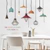 Adesivo da Parete Lampadario Stile Nordico Colorato Rimovibile Decorazione Sfondo TV per Camera da Letto e Soggiorno Adesivo Vetro Finestra