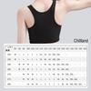 Chilland Sports Tank Short Adjustable Sizes Chest-Flattening Shirt, Bra, Top, Cosplay, Men's Crossdressing, Length, Bust-Shaping Underwear, (L, Black)